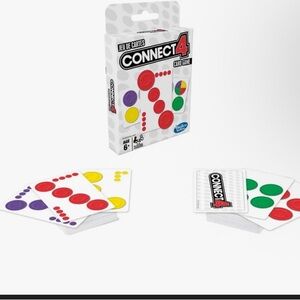 Hasbro Connect 4 Card Game - Red, Black, White